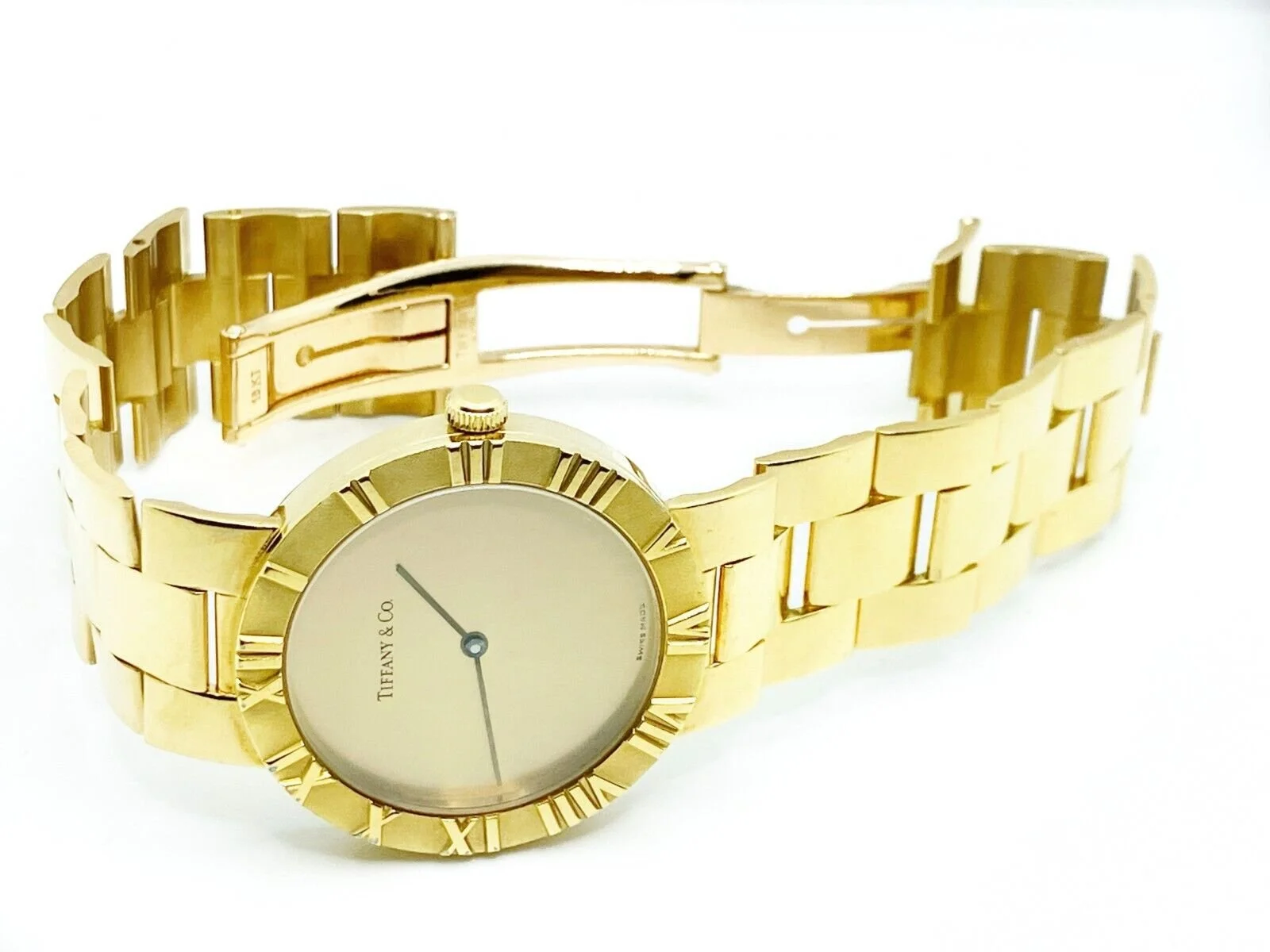 Tiffany atlas sales 18k gold watch